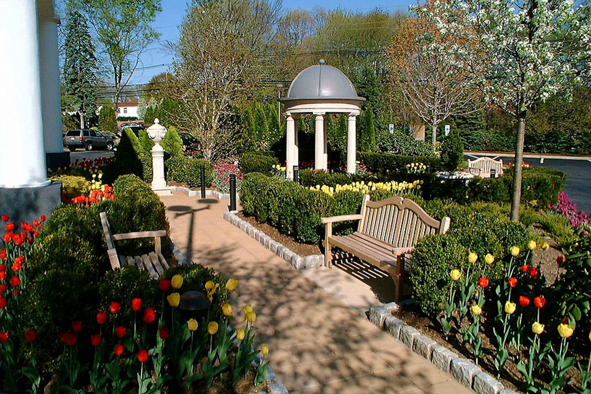 tulips used in bergen county commercial landscape design