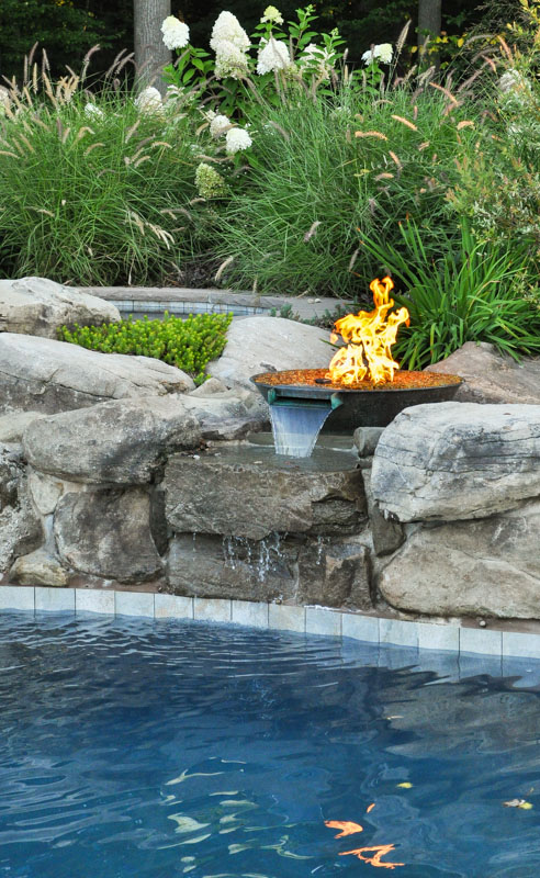 fire feature in nj pool design