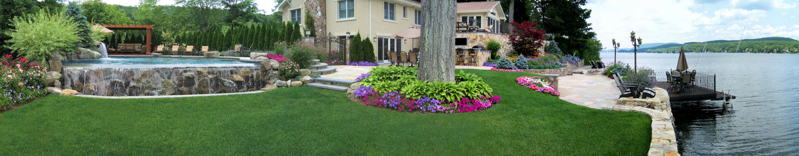 infinity pool and pool landscaping - nj