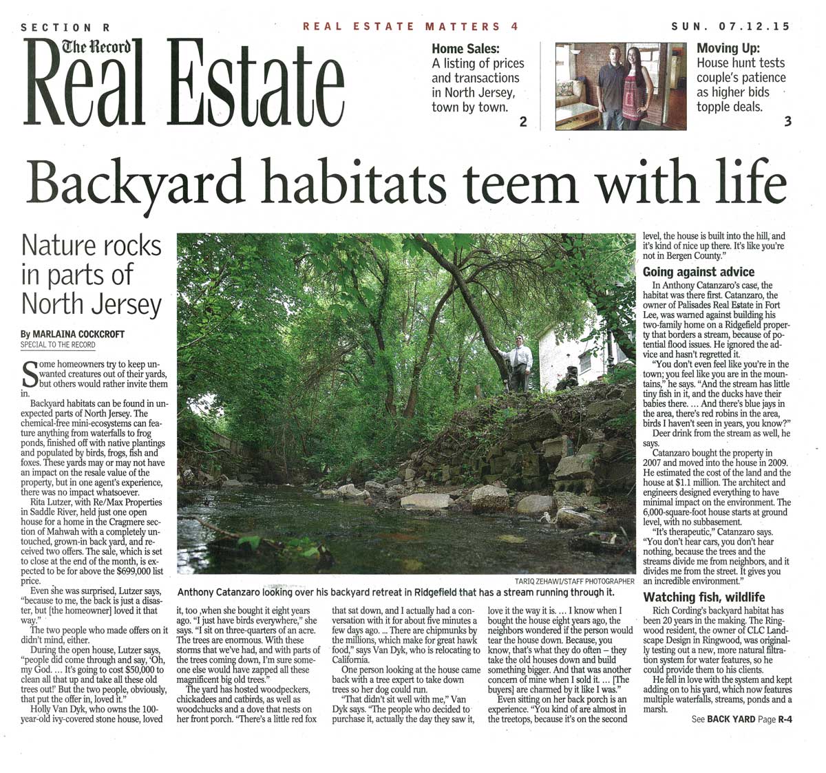 Article in The Record about Backyard Habitats - Page 1
