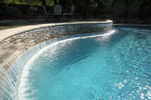 swimming pool waterfall