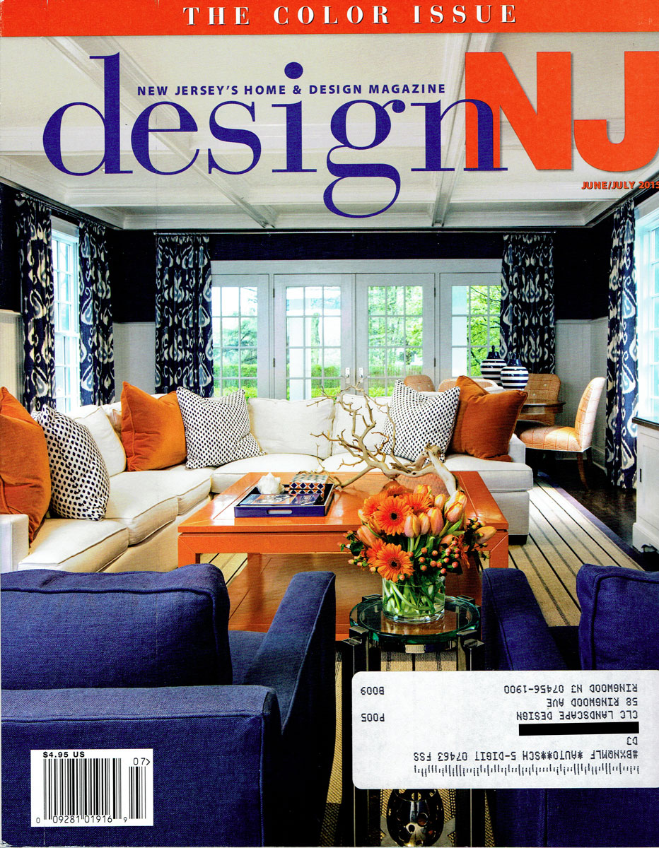 Cover of Design NJ June / July 2015 featuring CLC Landscape Design