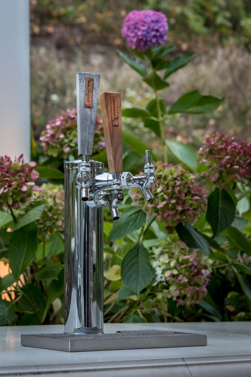 closeup of tap in outdoor kitchen