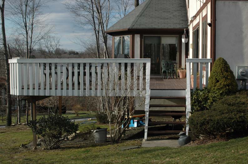 before and after landscape pictures, before, deck design