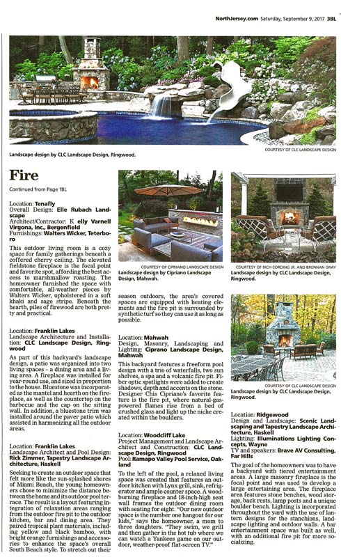 clc landscape design in the record - fire pits and fireplaces (article)