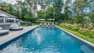 vinyl liner rectangular pool in north jersey landscape design