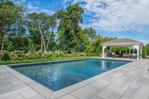 pool and pavilion in livingston nj landscape design