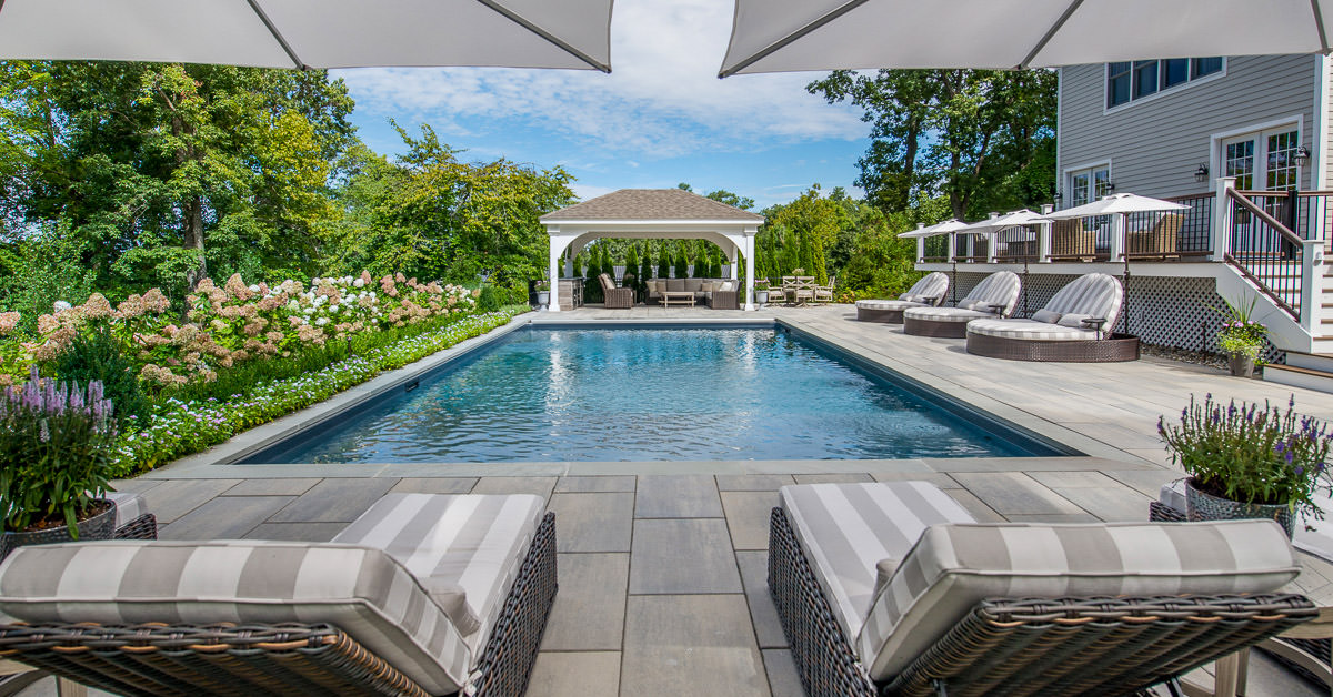 pool and pavilion in new jersey landscape design