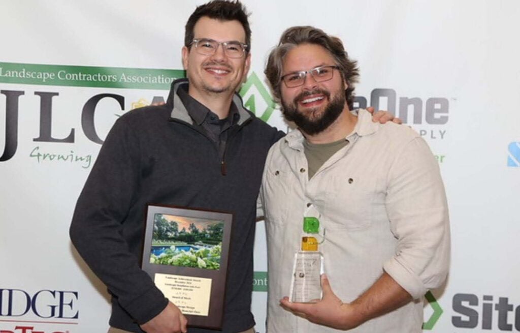 Display of CLC Landscape Design’s industry awards and recognition for excellence in New Jersey landscape architecture