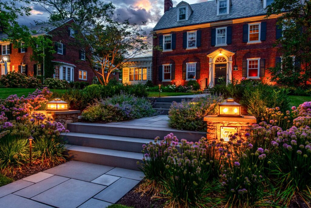 Entry landscape ornamental tree by CLC Landscape Design NJ.