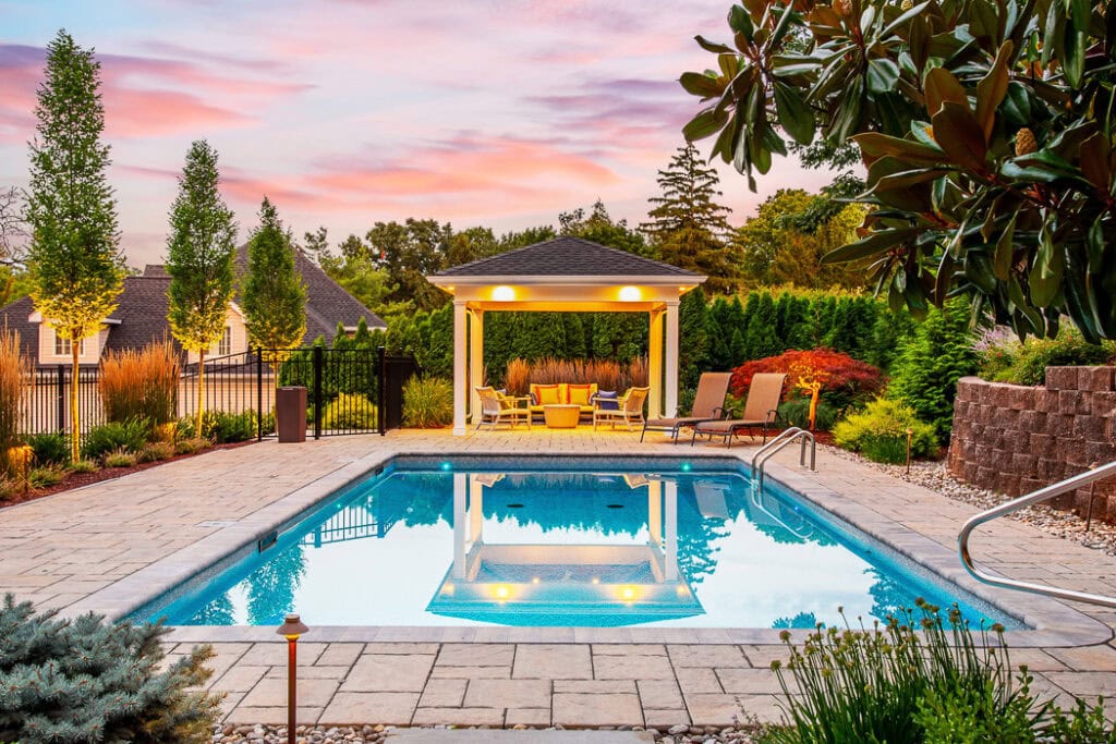 North Caldwell NJ backyard landscape design completed by CLC Landscape Design