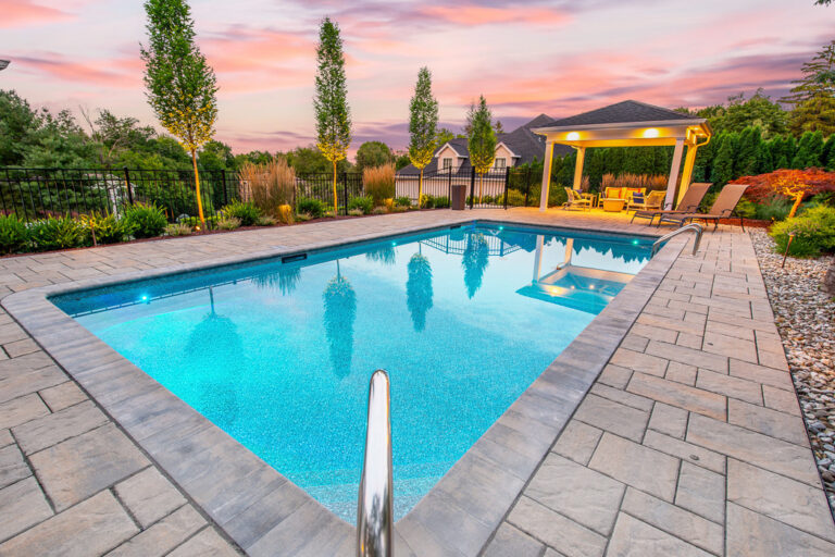 Completed landscape design in North Caldwell NJ featuring layered plantings by CLC Landscape Design