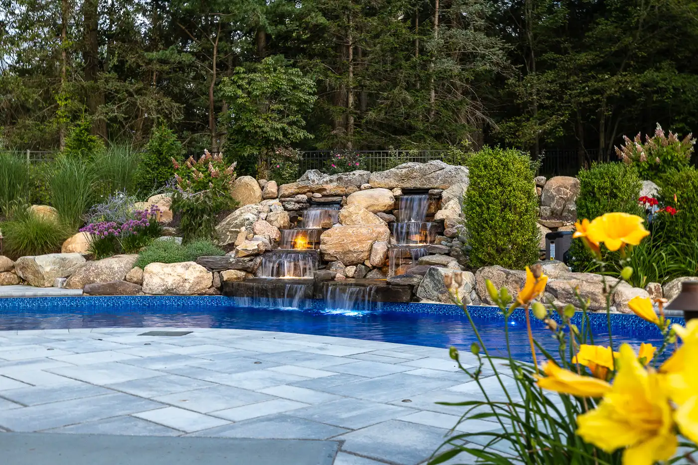 Denville Sunset Dreamscape | NJ's Best Landscape Architect & Swimming ...