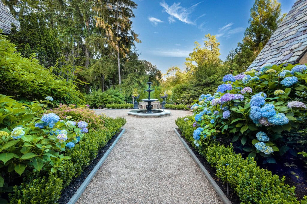 paver walkway installation connecting patio and garden areas Montclair NJ landscaping contractor CLC Landscape Design