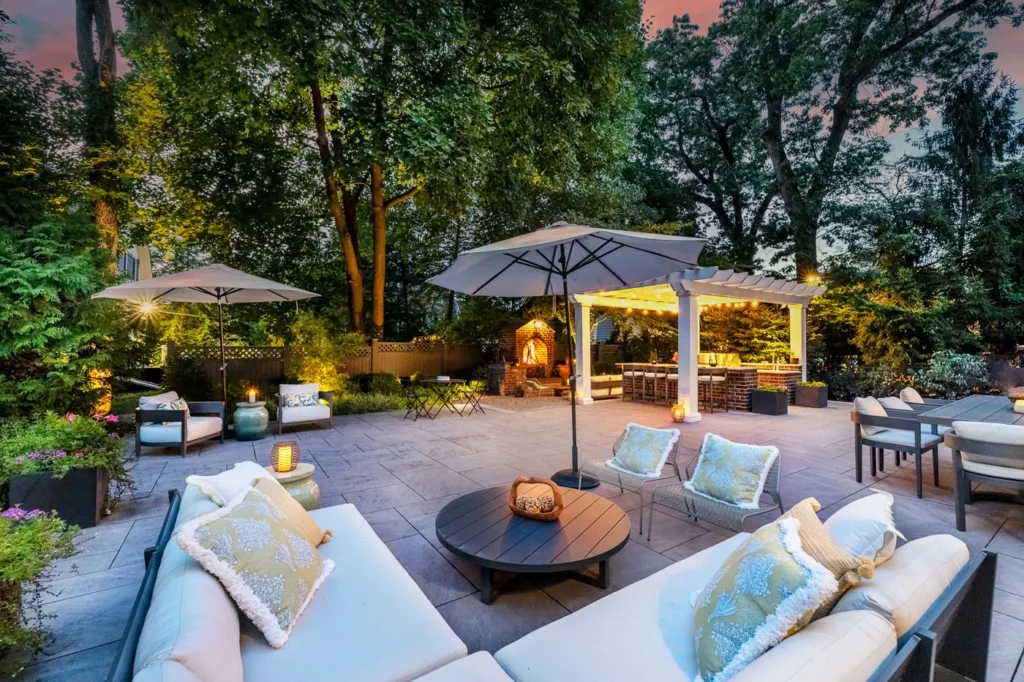 complete residential landscape makeover Montclair New Jersey property renovation by CLC Landscape Design Ringwood NJ